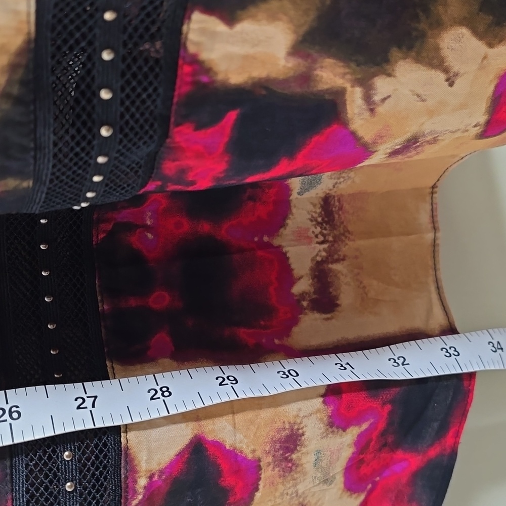 DKNY Women's Leaf Print A-Line Skirt  Large - Picture 11 of 16